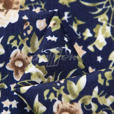 Плательная ткань "Фламенко" 1.1, 80 гр/м2, шир.150 см, принт растительный - купить в Салавате. Цена 241.49 руб.