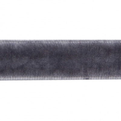 Лента бархатная нейлон, шир.12 мм, (упак. 45,7м), цв.189-т.серый - купить в Салавате. Цена: 457.61 руб.