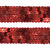Тесьма с пайетками 3, шир. 20 мм/уп. 25+/-1 м, цвет красный - купить в Салавате. Цена: 778.19 руб.