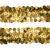 Тесьма с пайетками D16, шир. 30 мм/уп. 25+/-1 м, цвет золото - купить в Салавате. Цена: 1 087.39 руб.