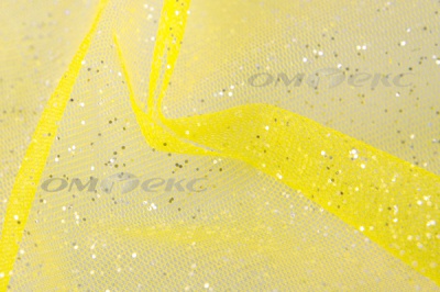 Сетка Глиттер, 40 гр/м2, шир.160см, цвет жёлтый - купить в Салавате. Цена 163.01 руб.