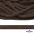 Шнур плетеный d-6 мм, 70% хлопок 30% полиэстер, уп.90+/-1 м, цв.1073-т.коричневый - купить в Салавате. Цена: 594 руб.