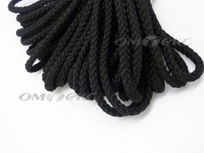 Шнур В-035 4 мм круп.плетение 100 м черный - купить в Салавате. Цена: 156.40 руб.