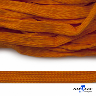 Шнур плетеный (плоский) d-12 мм, (уп.90+/-1м), 100% полиэстер, цв.267 - оранжевый - купить в Салавате. Цена: 8.62 руб.