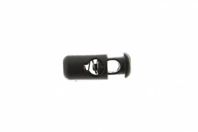 8108 Фиксатор пластиковый "Бочонок", 20х8 мм, цвет чёрный - купить в Салавате. Цена: 1.29 руб.