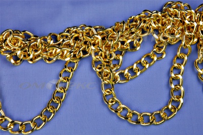 Цепь металл декоративная №11 (17*13) золото (10+/-1 м)  - купить в Салавате. Цена: 1 341.87 руб.