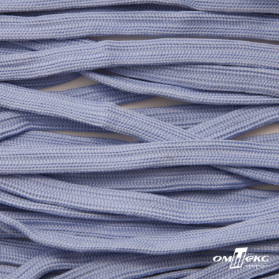 Шнур плетеный (плоский) d-12 мм, (уп.90+/-1м), 100% полиэстер, цв.259 - голубой - купить в Салавате. Цена: 8.62 руб.
