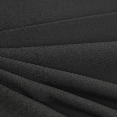 Костюмная ткань "Элис", 220 гр/м2, шир.150 см, цвет чёрный - купить в Салавате. Цена 308 руб.