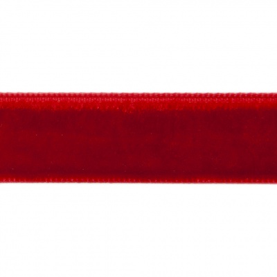 Лента бархатная нейлон, шир.12 мм, (упак. 45,7м), цв.45-красный - купить в Салавате. Цена: 392 руб.