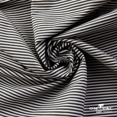 Ткань сорочечная Полоска Кенди, 115 г/м2, 58% пэ,42% хл, шир.150 см, цв.6-черный, (арт.110) - купить в Салавате. Цена 306.69 руб.