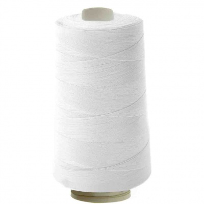 Швейные нитки (армированные) 28S/2, нам. 2 500 м, цвет белый - купить в Салавате. Цена: 148.95 руб.