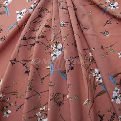 Плательная ткань "Фламенко" 2.1, 80 гр/м2, шир.150 см, принт растительный - купить в Салавате. Цена 311.05 руб.