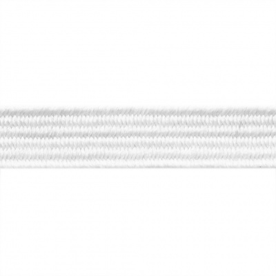 Резиновые нити с текстильным покрытием, шир. 6 мм (182 м/уп), цв.-белый - купить в Салавате. Цена: 705.59 руб.