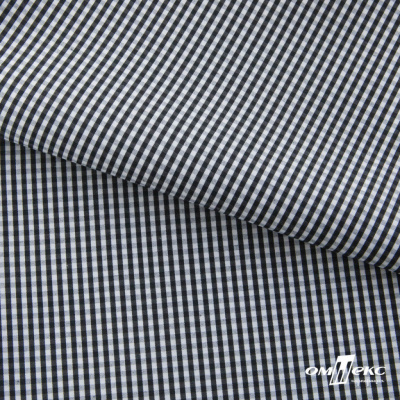 Ткань сорочечная Клетка Виши, 115 г/м2, 58% пэ,42% хл, шир.150 см, цв.6-черный, (арт.111) - купить в Салавате. Цена 306.69 руб.