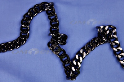 Цепь металл декоративная №9 (13,5*16,5) черная (10+/-1 м)  - купить в Салавате. Цена: 808.92 руб.