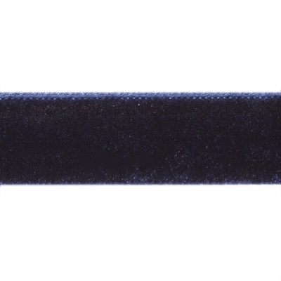 Лента бархатная нейлон, шир.12 мм, (упак. 45,7м), цв.180-т.синий - купить в Салавате. Цена: 411.60 руб.