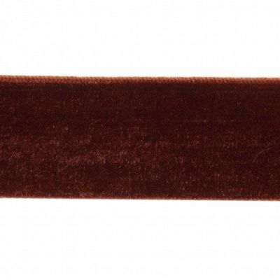 Лента бархатная нейлон, шир.25 мм, (упак. 45,7м), цв.120-шоколад - купить в Салавате. Цена: 981.09 руб.