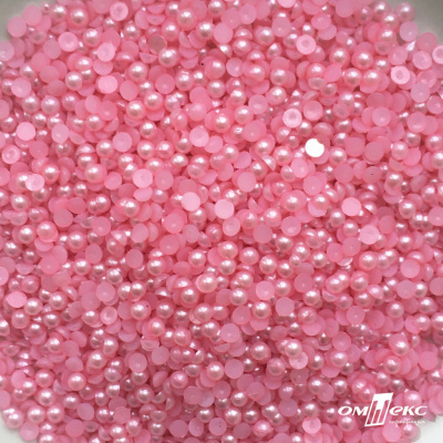 0404-5146G-Полубусины пластиковые круглые "ОмТекс", 4 мм, (уп.50гр=2500+/-10шт), цв.101-св.розовый - купить в Салавате. Цена: 63.50 руб.