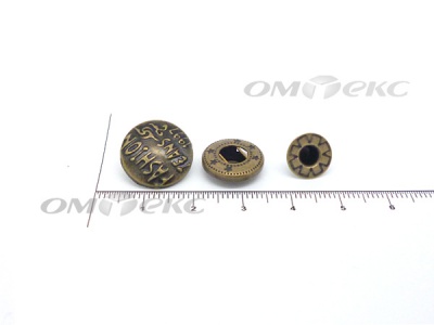 Кнопки металл 15 мм альфа антик с рис.№3  - купить в Салавате. Цена: 2.90 руб.