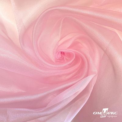 Ткань органза, 100% полиэстр, 28г/м2, шир. 150 см, цв. #47 розовая пудра - купить в Салавате. Цена 86.24 руб.