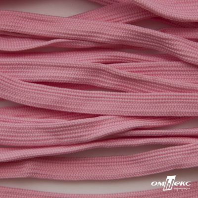 Шнур плетеный (плоский) d-12 мм, (уп.90+/-1м), 100% полиэстер, цв.256 - розовый - купить в Салавате. Цена: 8.62 руб.