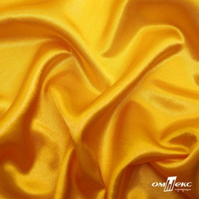 Поли креп-сатин 13-0859, 125 (+/-5) гр/м2, шир.150см, цвет жёлтый - купить в Салавате. Цена 155.57 руб.