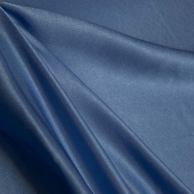 Поли креп-сатин 16-4132, 125 (+/-5) гр/м2, шир.150см, цвет голубой - купить в Салавате. Цена 155.57 руб.