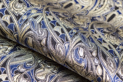 Ткань костюмная жаккард, 135 гр/м2, шир.150см, цвет синий№18 - купить в Салавате. Цена 441.95 руб.