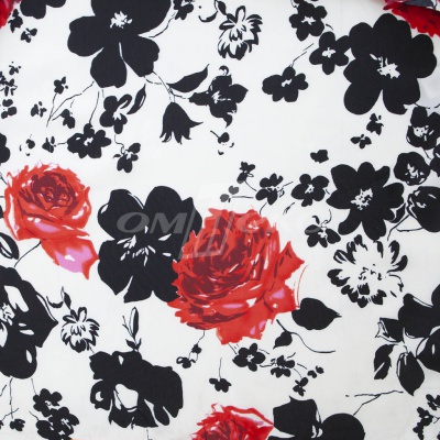 Плательная ткань "Фламенко" 22.1, 80 гр/м2, шир.150 см, принт растительный - купить в Салавате. Цена 239.03 руб.