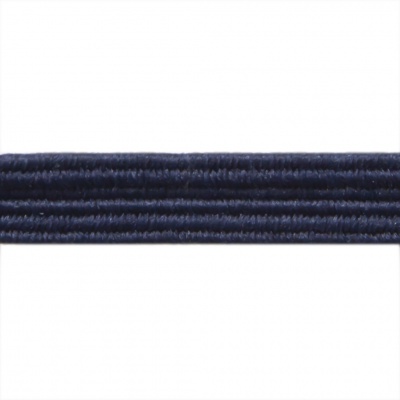 Резиновые нити с текстильным покрытием, шир. 6 мм ( упак.30 м/уп), цв.- 117-т.синий - купить в Салавате. Цена: 152.05 руб.