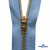 Молнии джинсовые металл т-5, 18 см латунь (YG), цв.-деним (231) - купить в Салавате. Цена: 22.80 руб.