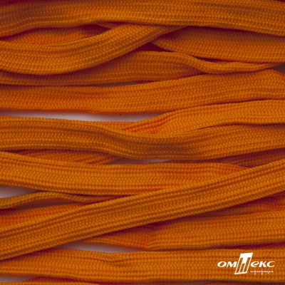 Шнур плетеный (плоский) d-12 мм, (уп.90+/-1м), 100% полиэстер, цв.267 - оранжевый - купить в Салавате. Цена: 8.62 руб.
