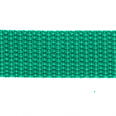 Стропа текстильная, шир. 25 мм (в нам. 50+/-1 ярд), цвет яр.зелёный - купить в Салавате. Цена: 397.52 руб.