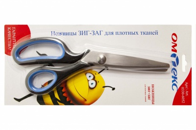 Ножницы арт.0330-6052 "ЗИГ-ЗАГ" 5 мм, для плотных тканей , 9"/ 229 мм - купить в Салавате. Цена: 740.56 руб.