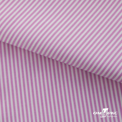 Ткань сорочечная Полоска Кенди, 115 г/м2, 58% пэ,42% хл, шир.150 см, цв.1-розовый, (арт.110) - купить в Салавате. Цена 309.82 руб.