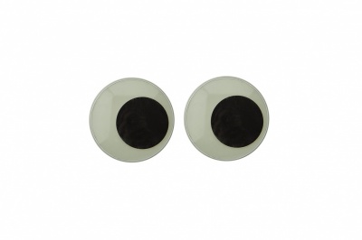 Глазки для игрушек, круглые, с бегающими зрачками, 15 мм/упак.50+/-2 шт, цв. -черно-белые - купить в Салавате. Цена: 46.92 руб.