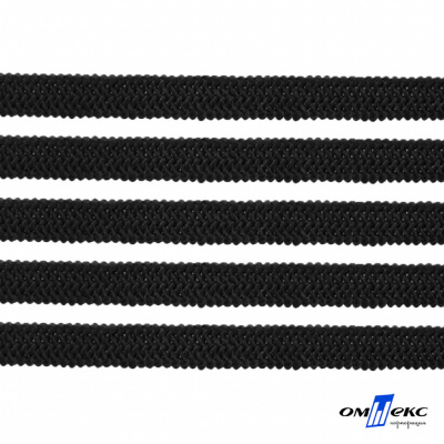 Лента эластичная вязанная (резинка) 4 мм (200+/-1 м) 400 гр/м2 черная бобина "ОМТЕКС" - купить в Салавате. Цена: 1.78 руб.