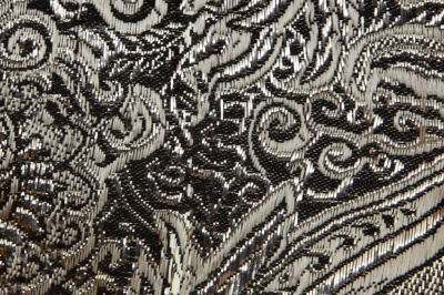 Ткань костюмная жаккард №11, 140 гр/м2, шир.150см, цвет тем.серебро - купить в Салавате. Цена 383.29 руб.