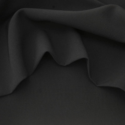 Костюмная ткань "Элис", 220 гр/м2, шир.150 см, цвет чёрный - купить в Салавате. Цена 308 руб.