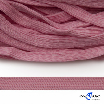 Шнур плетеный (плоский) d-12 мм, (уп.90+/-1м), 100% полиэстер, цв.256 - розовый - купить в Салавате. Цена: 8.62 руб.