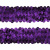 Тесьма с пайетками 12, шир. 30 мм/уп. 25+/-1 м, цвет фиолет - купить в Салавате. Цена: 1 098.48 руб.