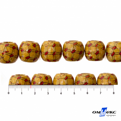 0189-Бусины деревянные "ОмТекс", 17 мм, упак.50+/-3шт - купить в Салавате. Цена: 83.66 руб.