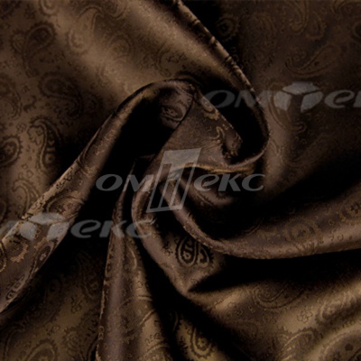 Ткань подкладочная жаккард Р14098, 19-1217/коричневый, 85 г/м2, шир. 150 см, 230T - купить в Салавате. Цена 166.45 руб.