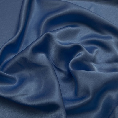 Поли креп-сатин 16-4132, 125 (+/-5) гр/м2, шир.150см, цвет голубой - купить в Салавате. Цена 155.57 руб.
