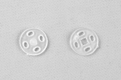 Кнопки пришивные пластиковые 10 мм, блистер 24шт, цв.-прозрачные - купить в Салавате. Цена: 48.41 руб.