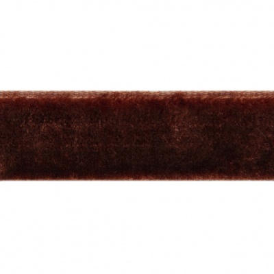 Лента бархатная нейлон, шир.12 мм, (упак. 45,7м), цв.120-шоколад - купить в Салавате. Цена: 392 руб.